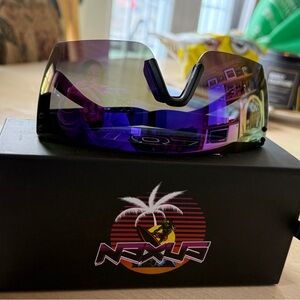 VR Headset with Purple Lens